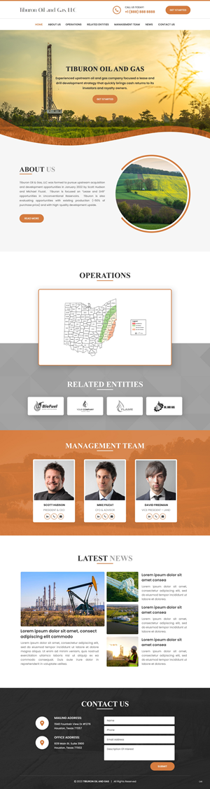 Web Design par pb pour Tiburon OIl and Gas | Design : #30615764
