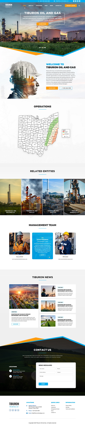 Web Design by pb for Tiburon OIl and Gas | Design: #30615766