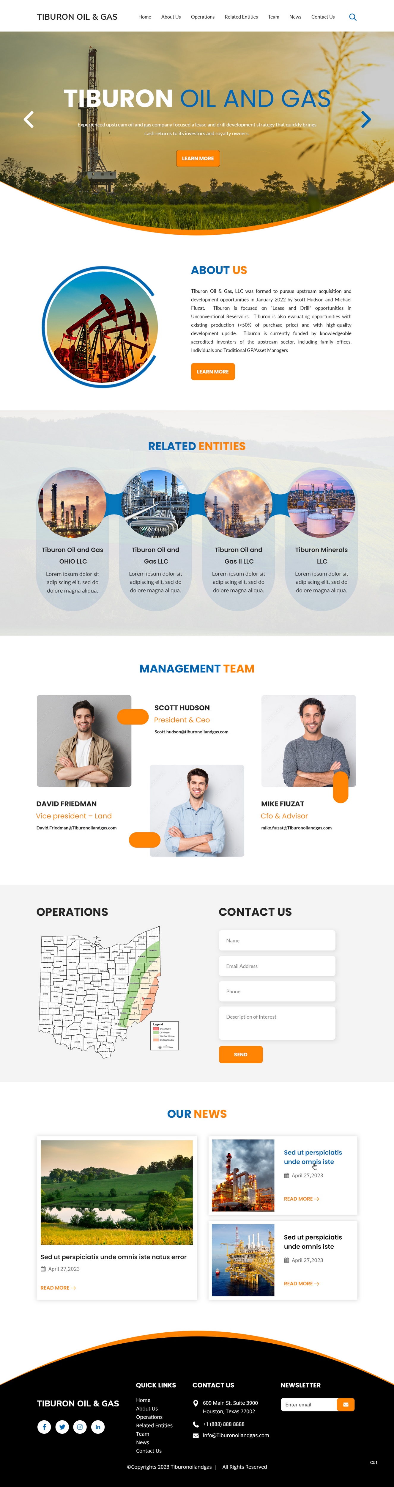 Web Design by pb for Tiburon OIl and Gas | Design #30615769