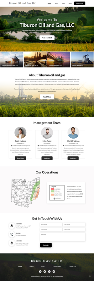 Web Design by pb for Tiburon OIl and Gas | Design: #30615770