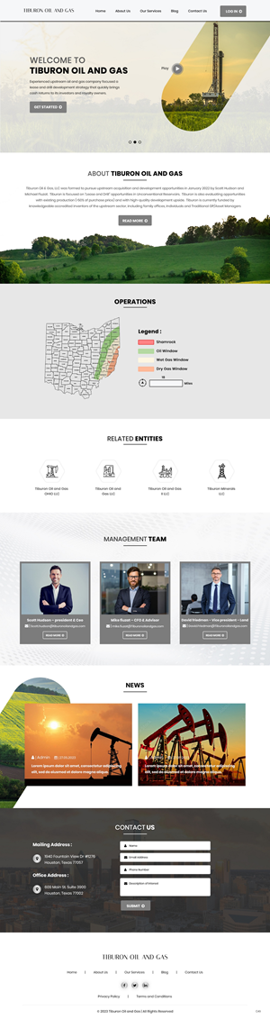 Web Design by pb for Tiburon OIl and Gas | Design: #30615771