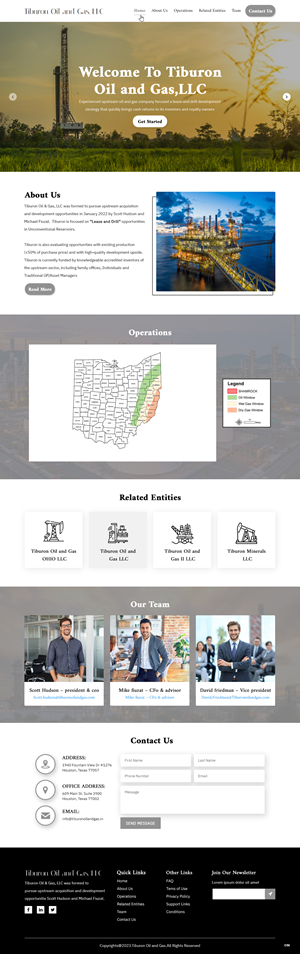 Web Design by pb for Tiburon OIl and Gas | Design: #30615773