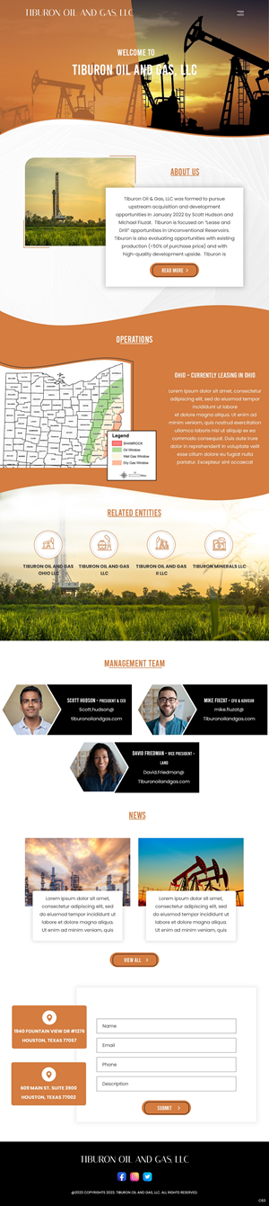 Web Design by pb for Tiburon OIl and Gas | Design: #30615775