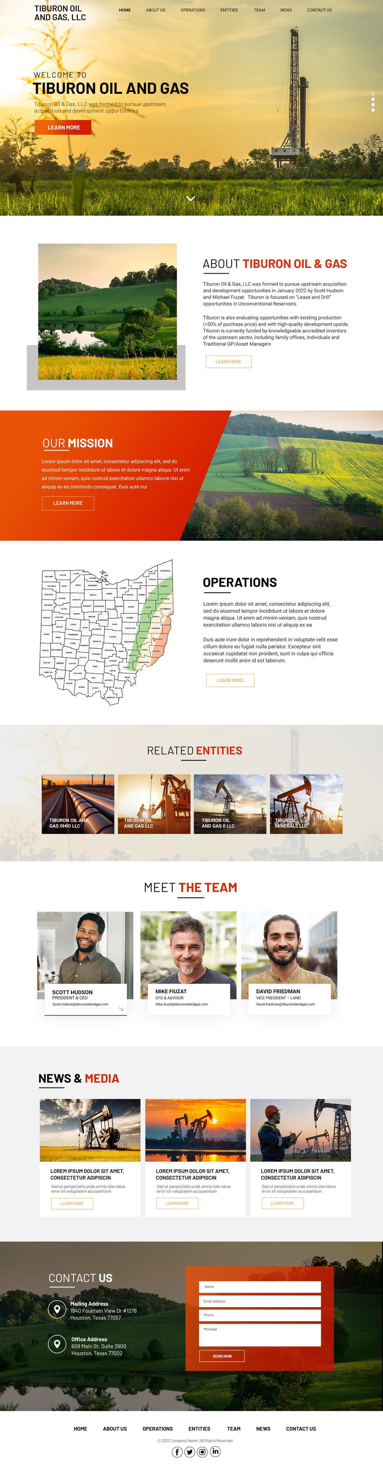 Web Design by pb for Tiburon OIl and Gas | Design #30615776