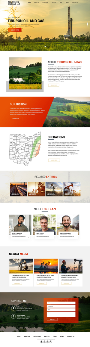 Web Design par pb pour Tiburon OIl and Gas | Design : #30615776