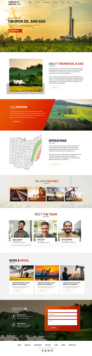 Web Design by pb for Tiburon OIl and Gas | Design: #30615776