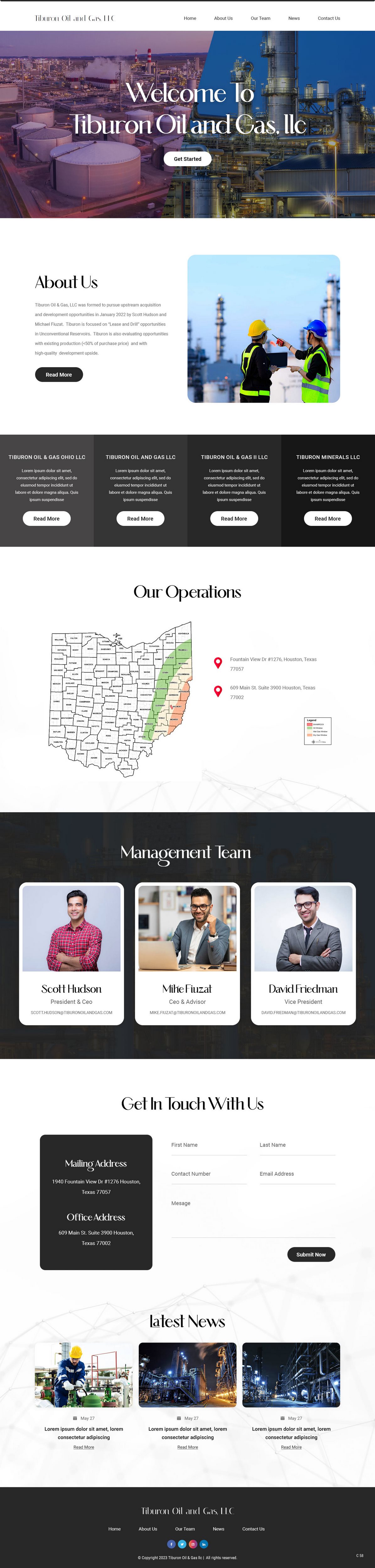 Web Design by pb for Tiburon OIl and Gas | Design #30615777