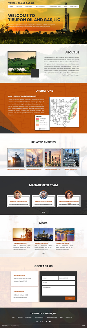 Web Design by pb for Tiburon OIl and Gas | Design: #30615778