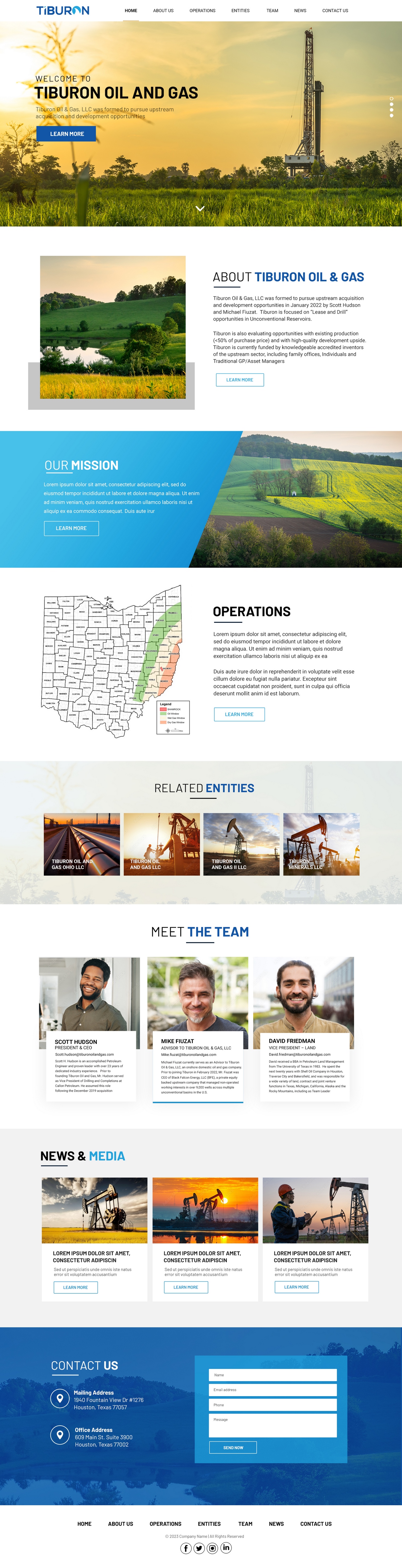 Web Design by pb for Tiburon OIl and Gas | Design #30626040