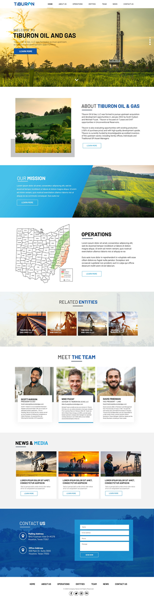 Web Design by pb for Tiburon OIl and Gas | Design: #30626040