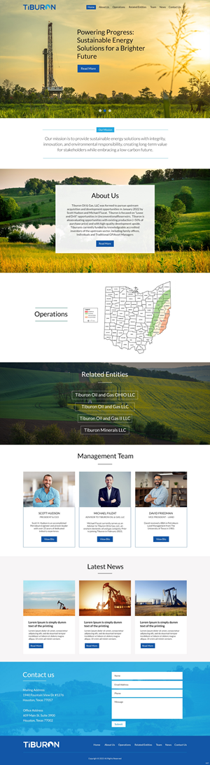 Web Design by pb for Tiburon OIl and Gas | Design: #30626042