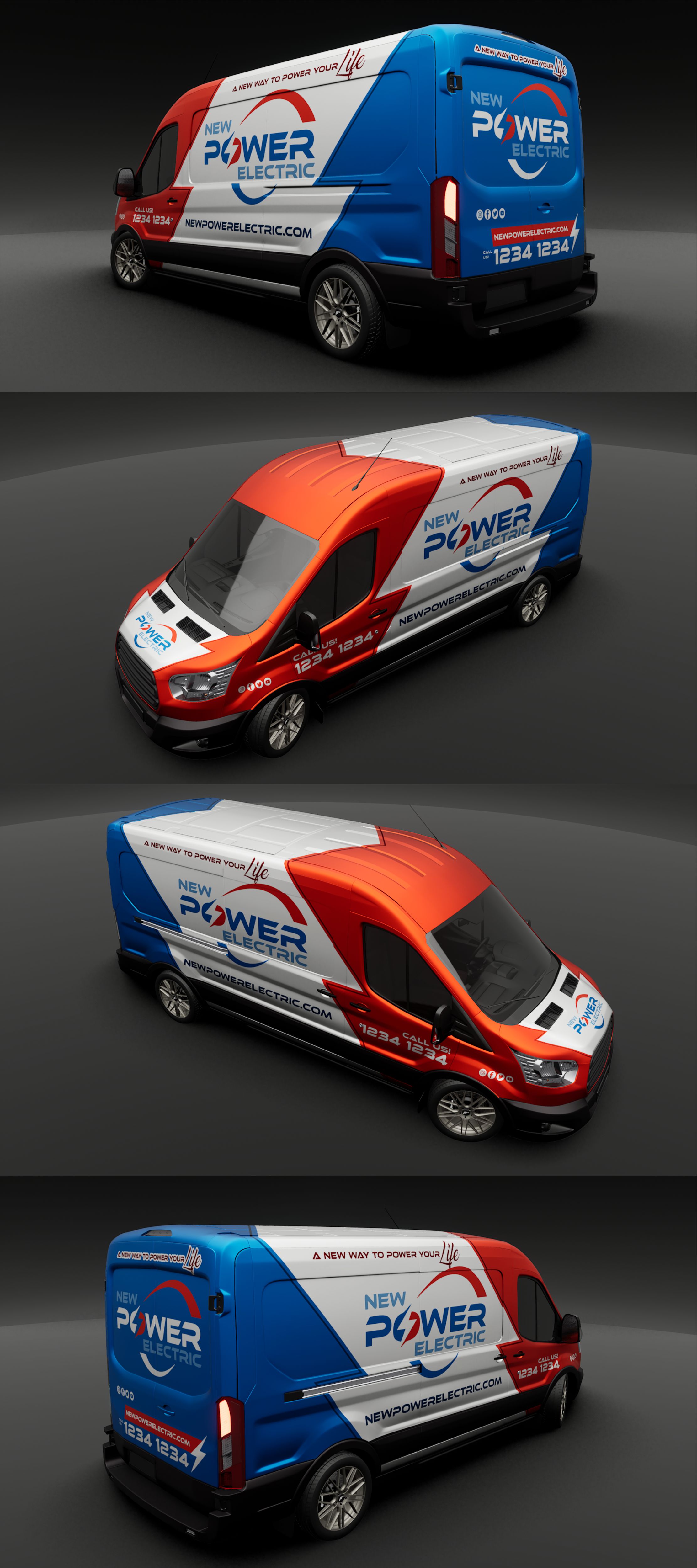 Car Wrap Design by VEDG for New Power Electric | Design #30613826