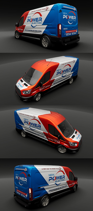 Car Wrap Design by VEDG for New Power Electric | Design: #30613826