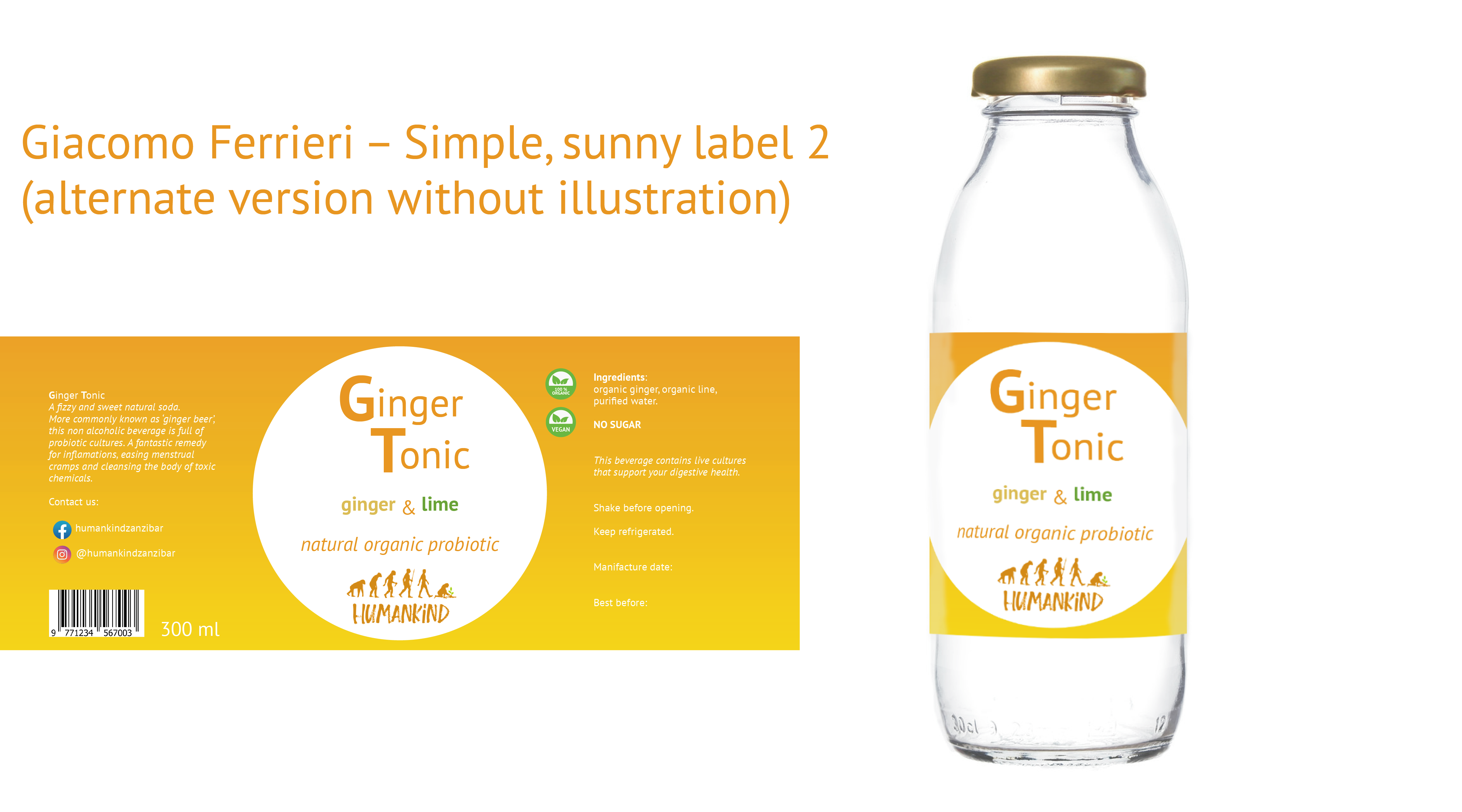 Label Design by Giacomo for Humankind Ltd | Design #30653495