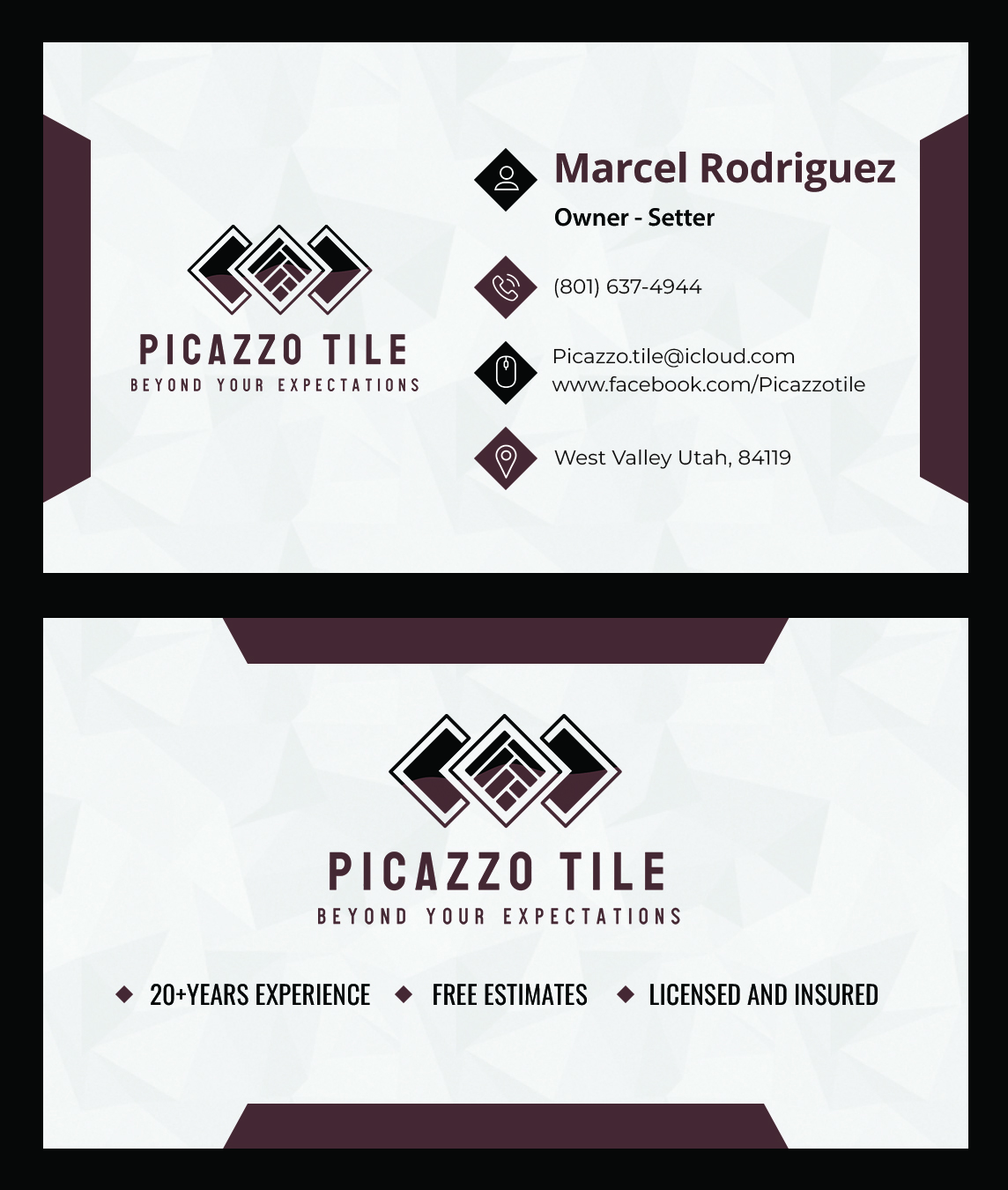 Visitenkarten-Design von M79 für Picazzo Tile  | Design #30615674