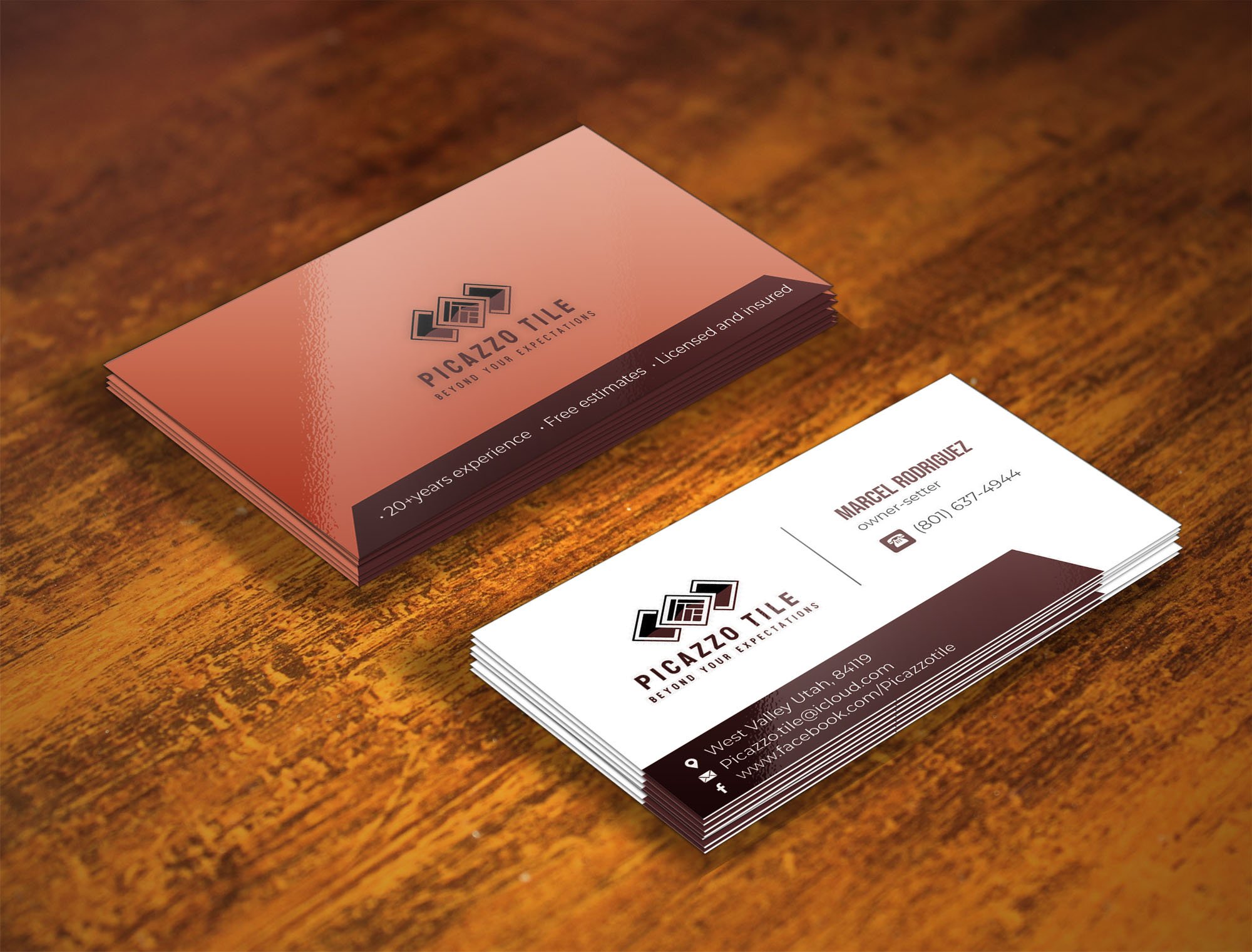 Business Card Design by jaggi5097 for Picazzo Tile  | Design #30616795