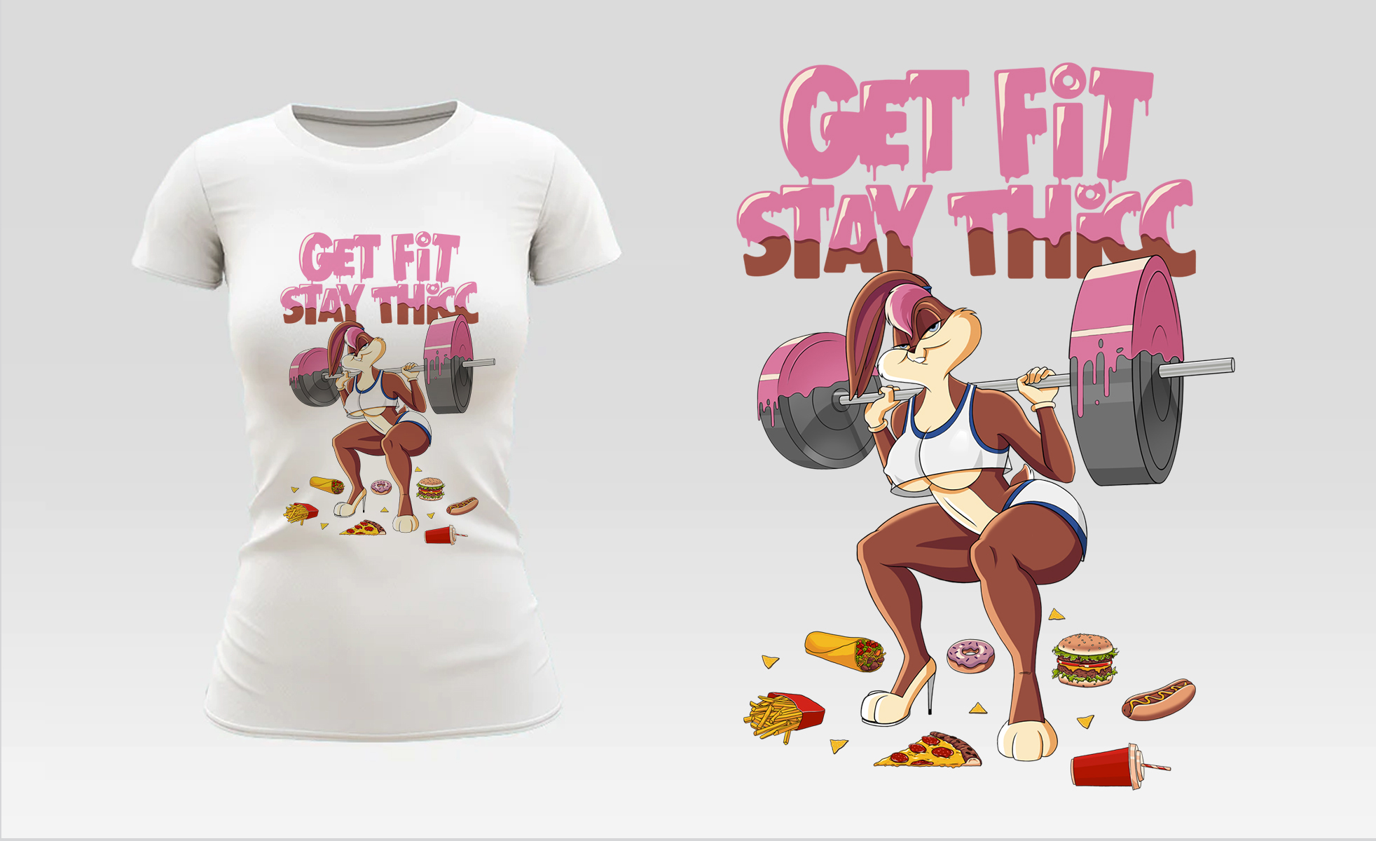 T-shirt Design by Tsvetan Alexandrov for Thicc Treats | Design #30709191