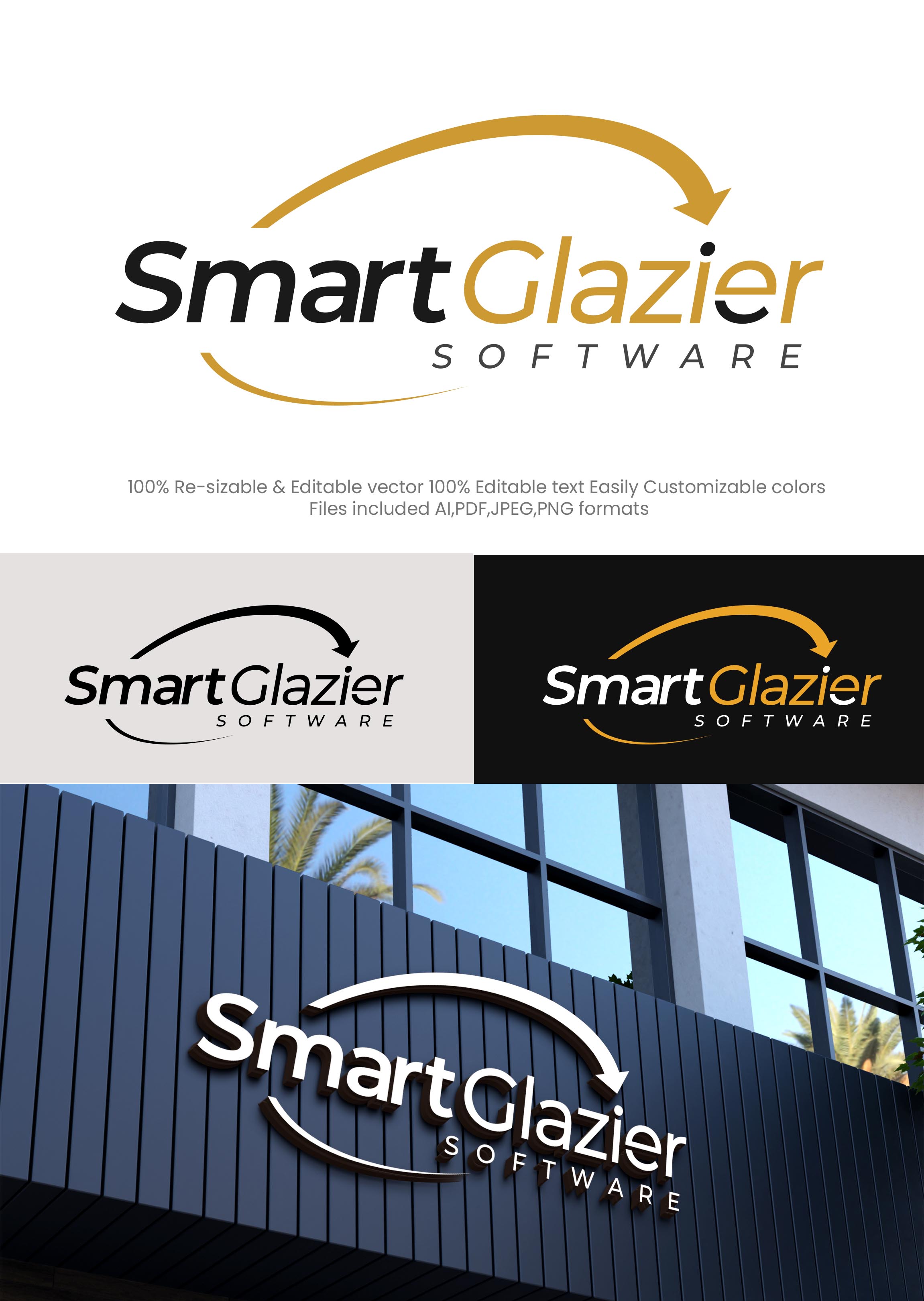 Logo Design by Design Athics for Smart Glazier Software | Design #30645443