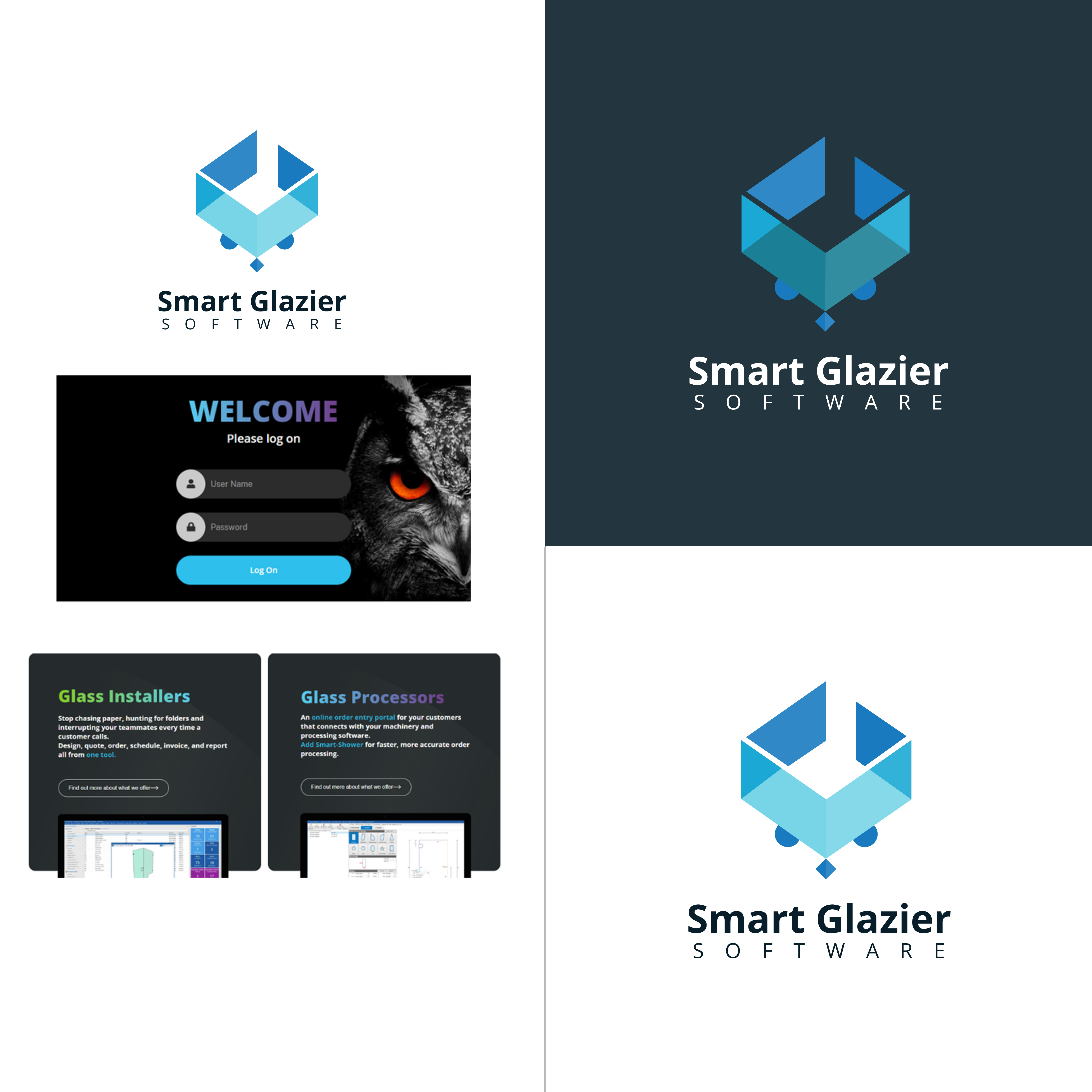 Logo Design by Meha Han for Smart Glazier Software | Design #30648943