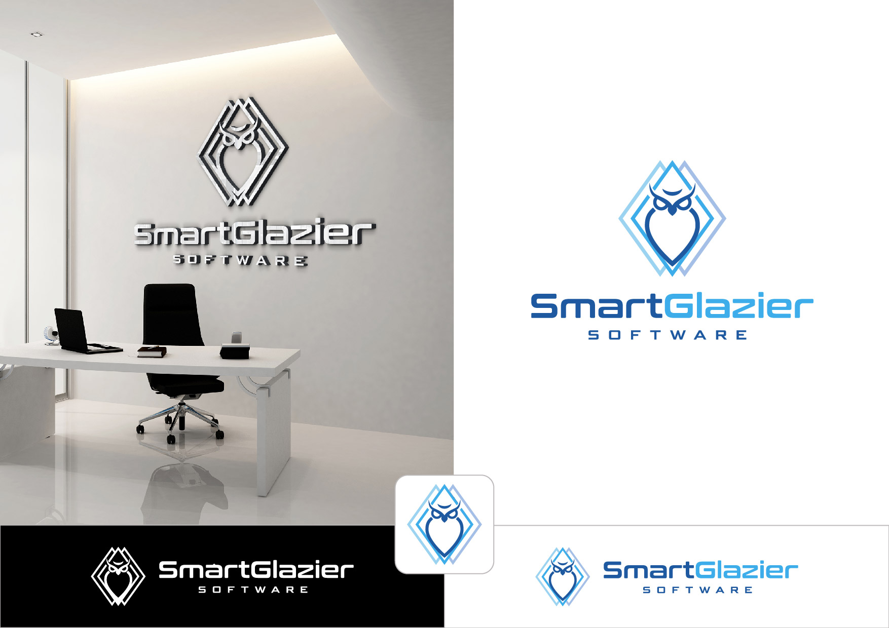 Logo Design by ~idiaz~ for Smart Glazier Software | Design #30679277