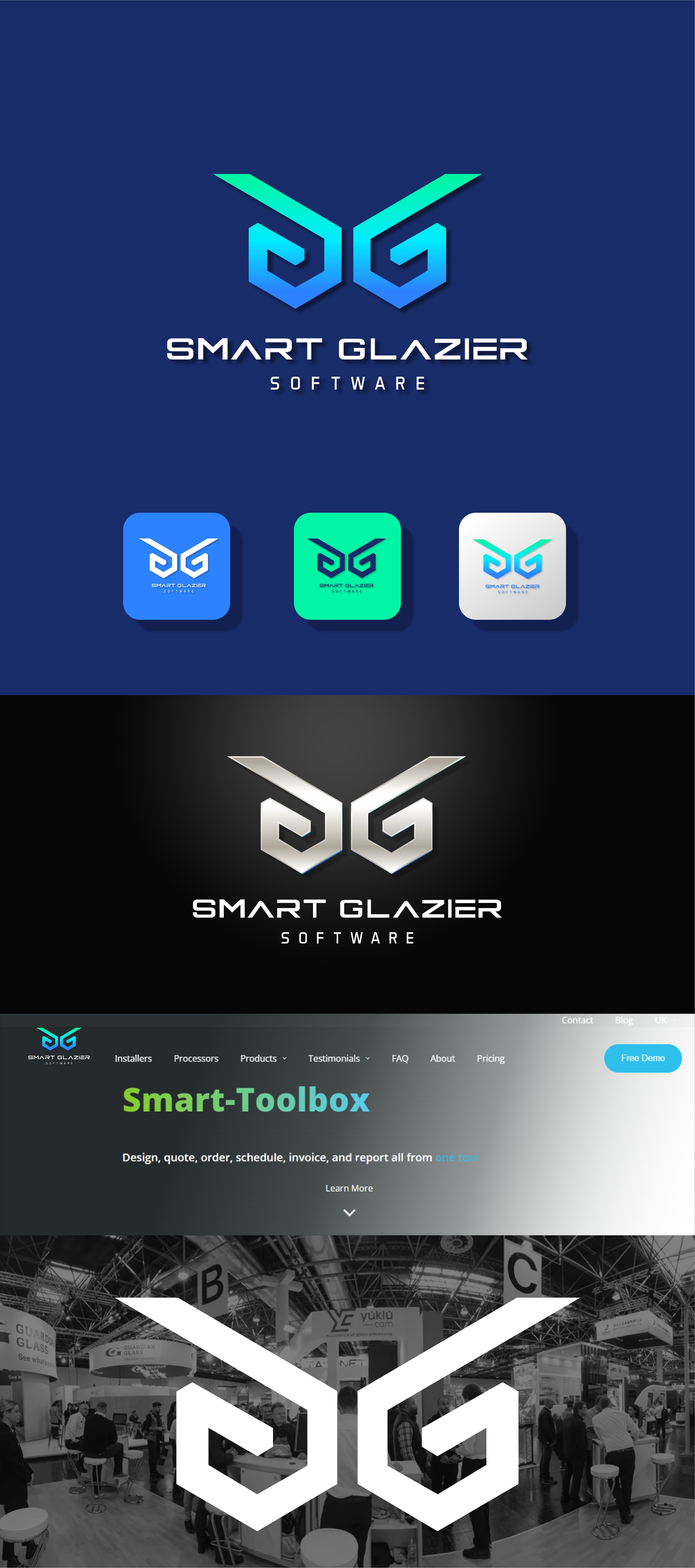 Logo Design by IZZUDDIN 3 for Smart Glazier Software | Design #30639560