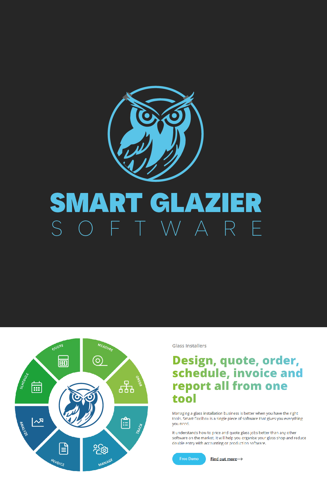 Logo Design by Kore Branding for Smart Glazier Software | Design #30636638