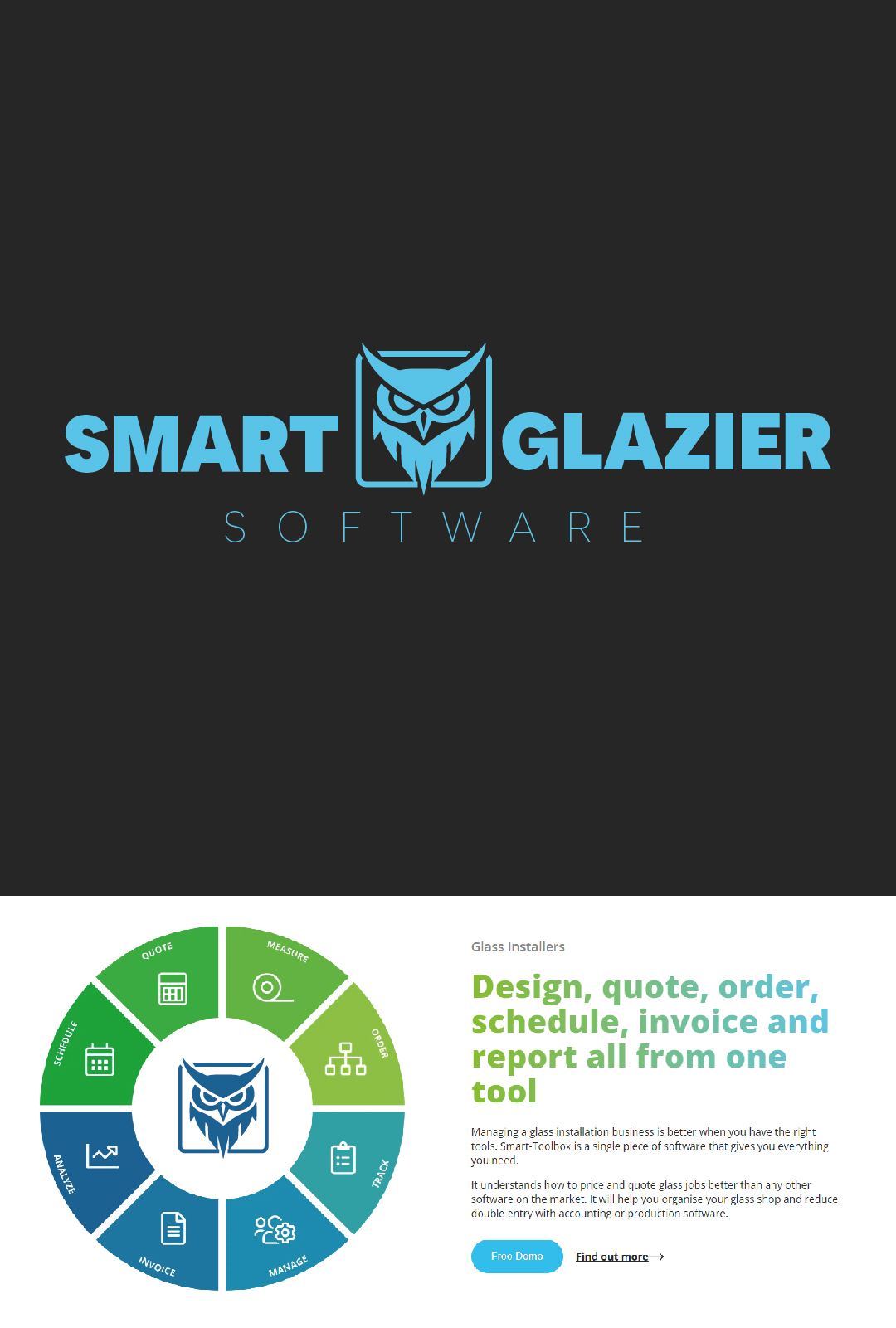 Logo Design by Kore Branding for Smart Glazier Software | Design #30636640