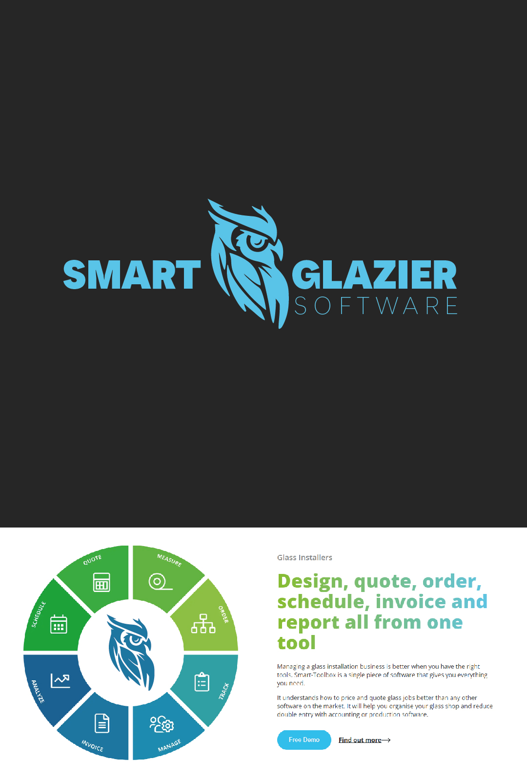 Logo Design by Kore Branding for Smart Glazier Software | Design #30636641