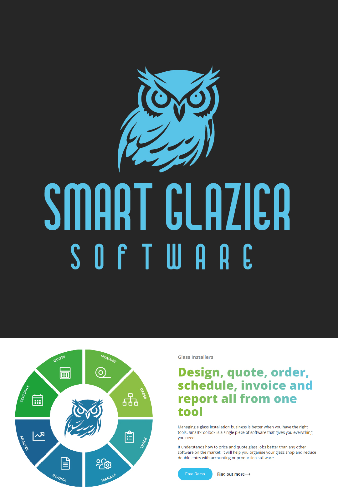 Logo Design by Kore Branding for Smart Glazier Software | Design #30636642