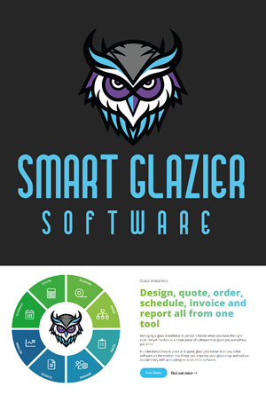 Logo Design by Kore Branding for Smart Glazier Software | Design: #30636644