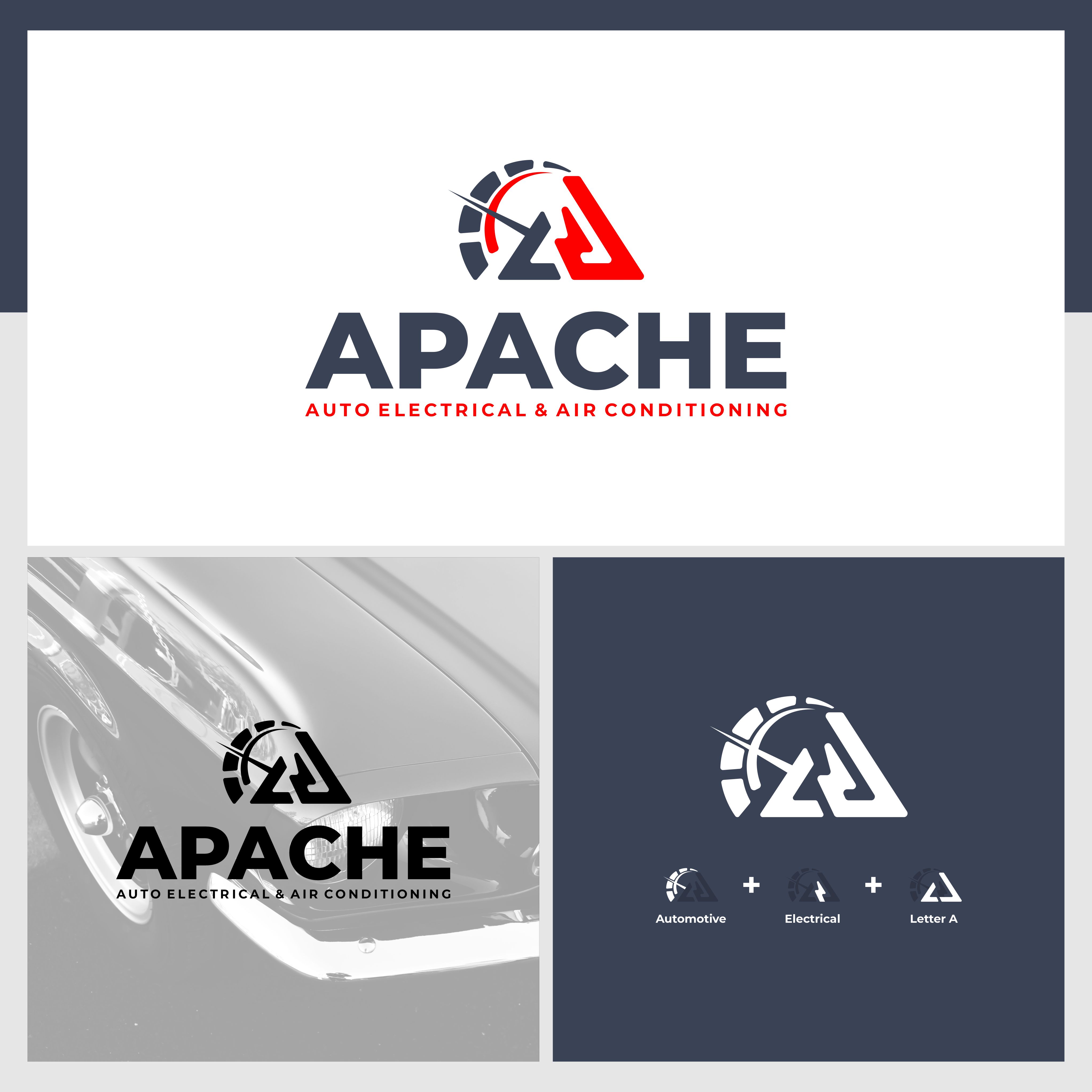 Logo Design by Adilia Romadina for Apache Auto Electrical & Air Conditioning  | Design #30644482