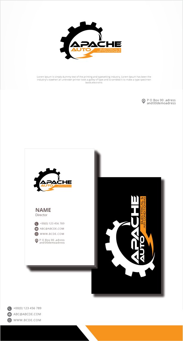 Logo Design by zebronicgraphic for Apache Auto Electrical & Air Conditioning  | Design #30636179