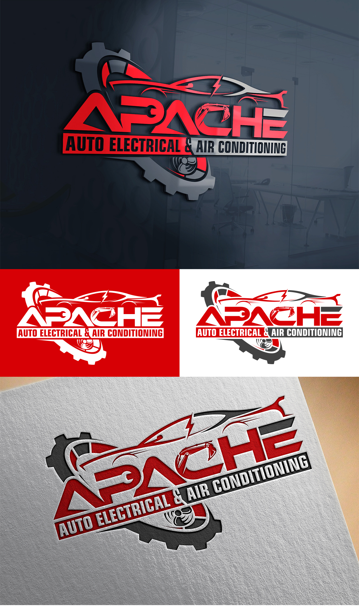 Diseño de Logo por Imran_me para Apache Auto Electrical & Air Conditioning  | Diseño #30648017