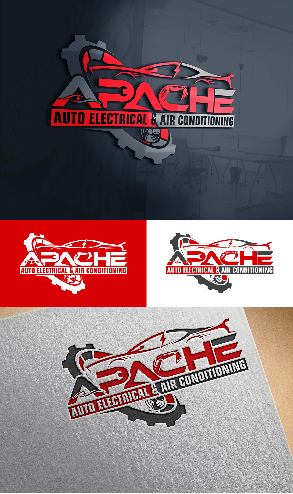 Diseño de Logo por Imran_me para Apache Auto Electrical & Air Conditioning  | Diseño #30648991