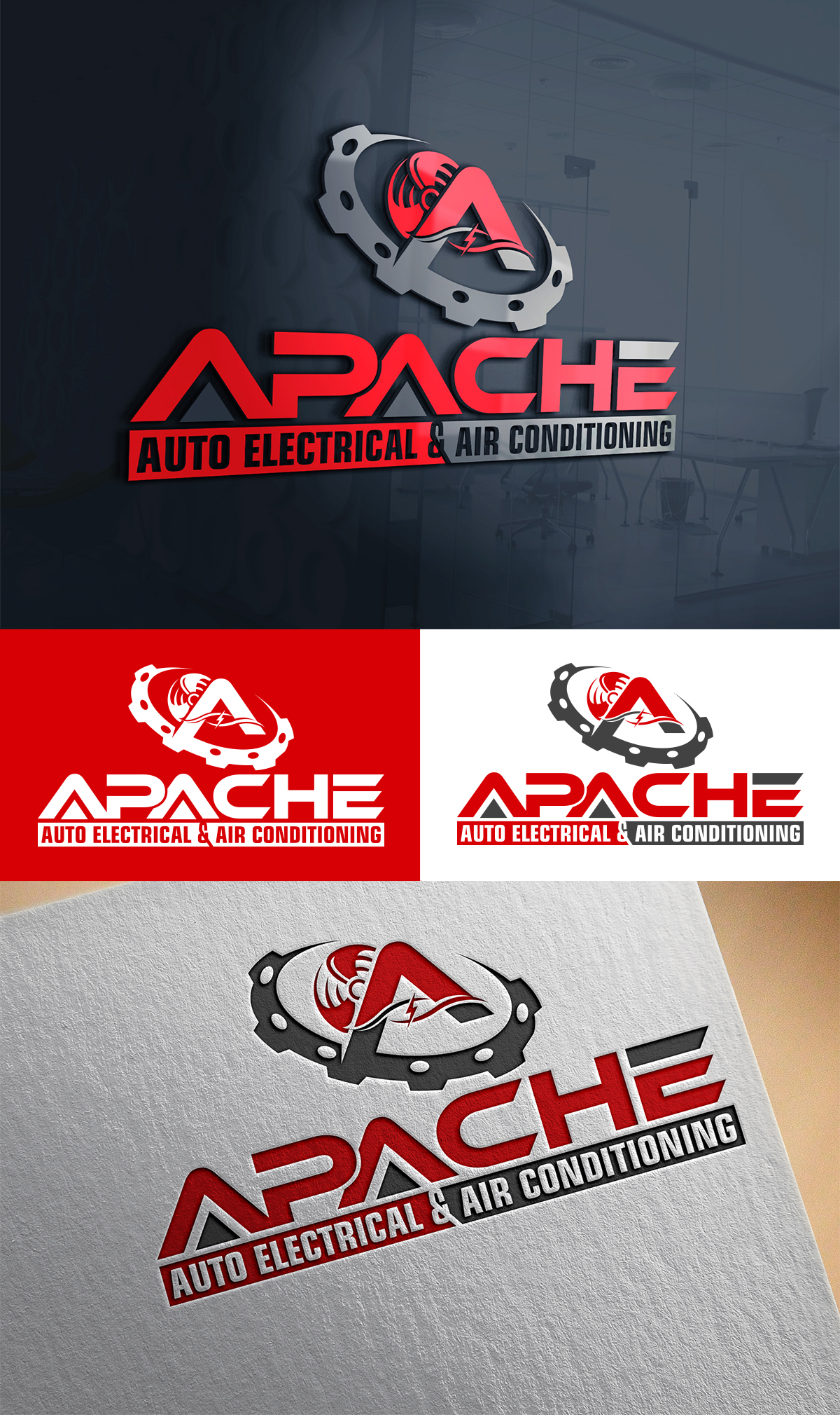 Logo Design by Imran_me for Apache Auto Electrical & Air Conditioning  | Design #30649057