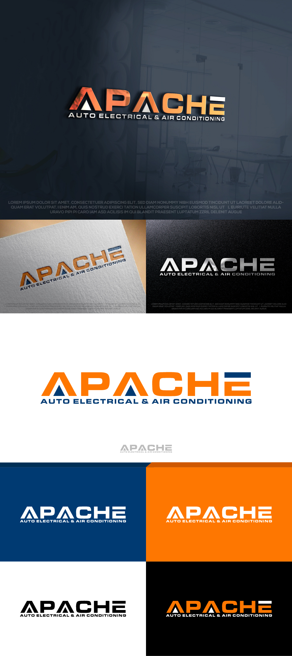 Diseño de Logo por AlphabetZero.co.uk para Apache Auto Electrical & Air Conditioning  | Diseño #30649884