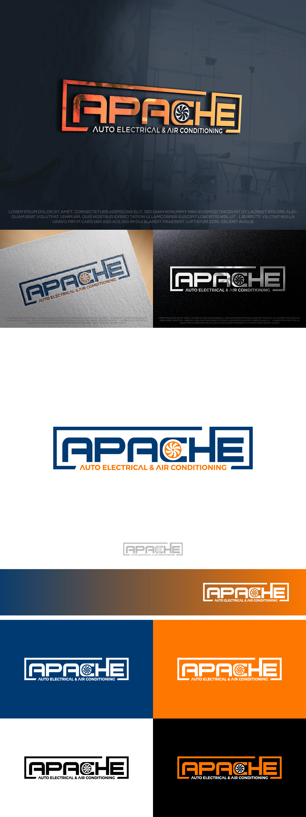 Logo Design by AlphabetZero.co.uk for Apache Auto Electrical & Air Conditioning  | Design #30649892