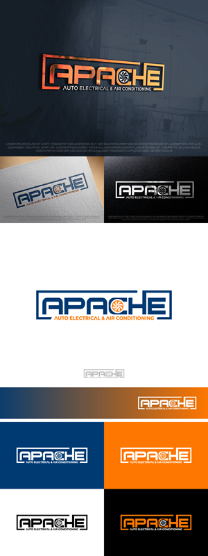 Logo Design by AlphabetZero.co.uk for Apache Auto Electrical & Air Conditioning  | Design: #30649892
