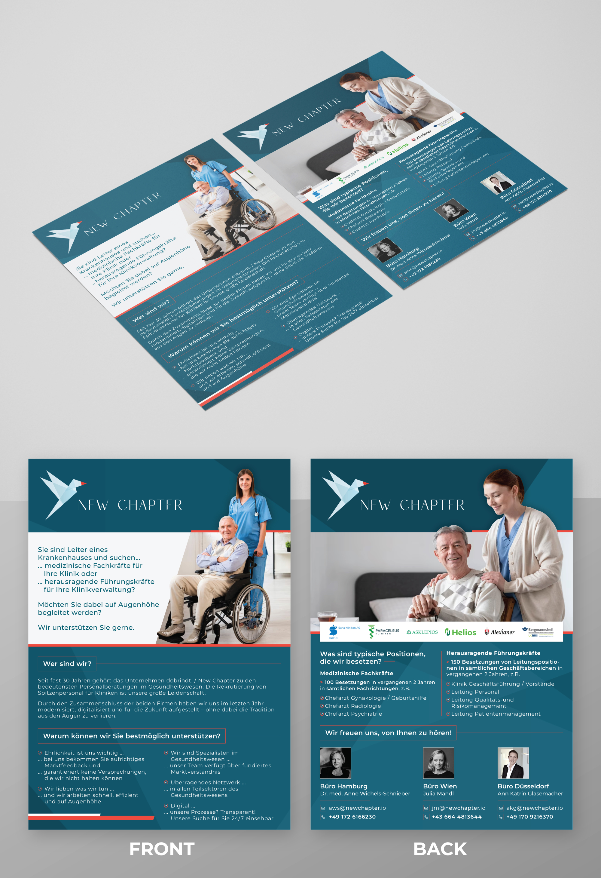 Flyer Design by KreativeMadz for New Chapter Executive Search GmbH | Design #30644246