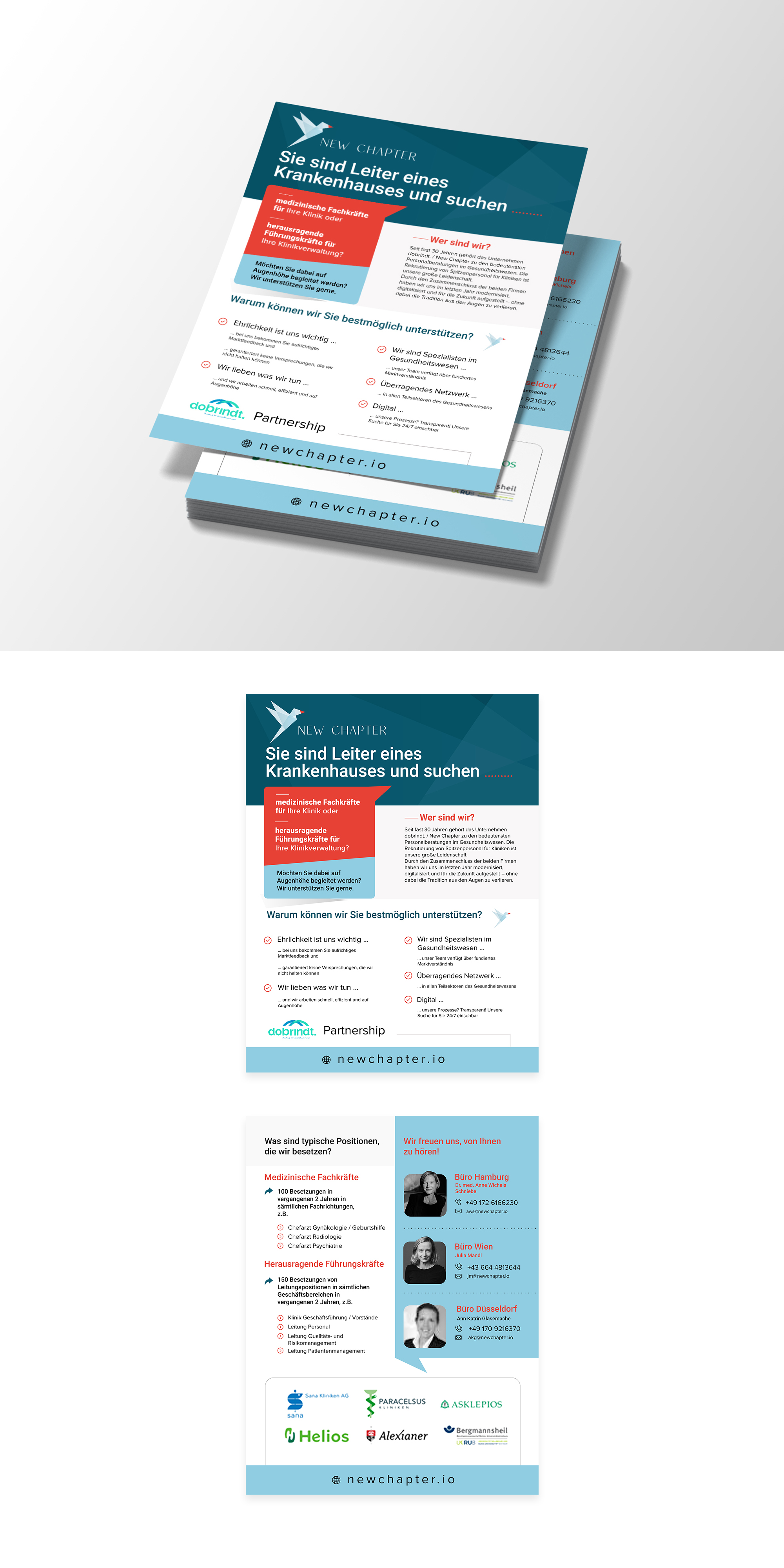 Flyer Design by Design Motion for New Chapter Executive Search GmbH | Design #30643939