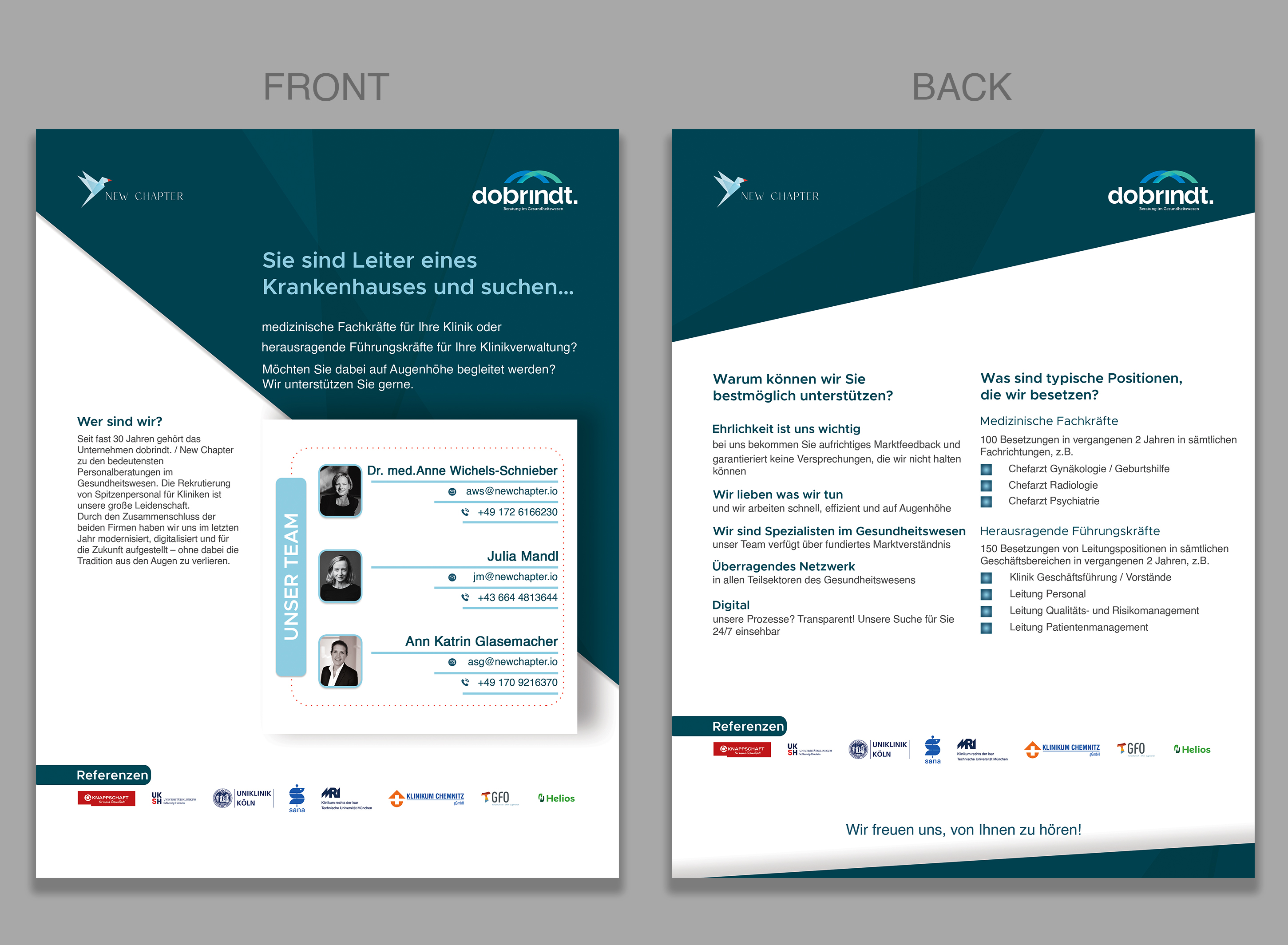 Flyer Design by Mi17design for New Chapter Executive Search GmbH | Design #30654921
