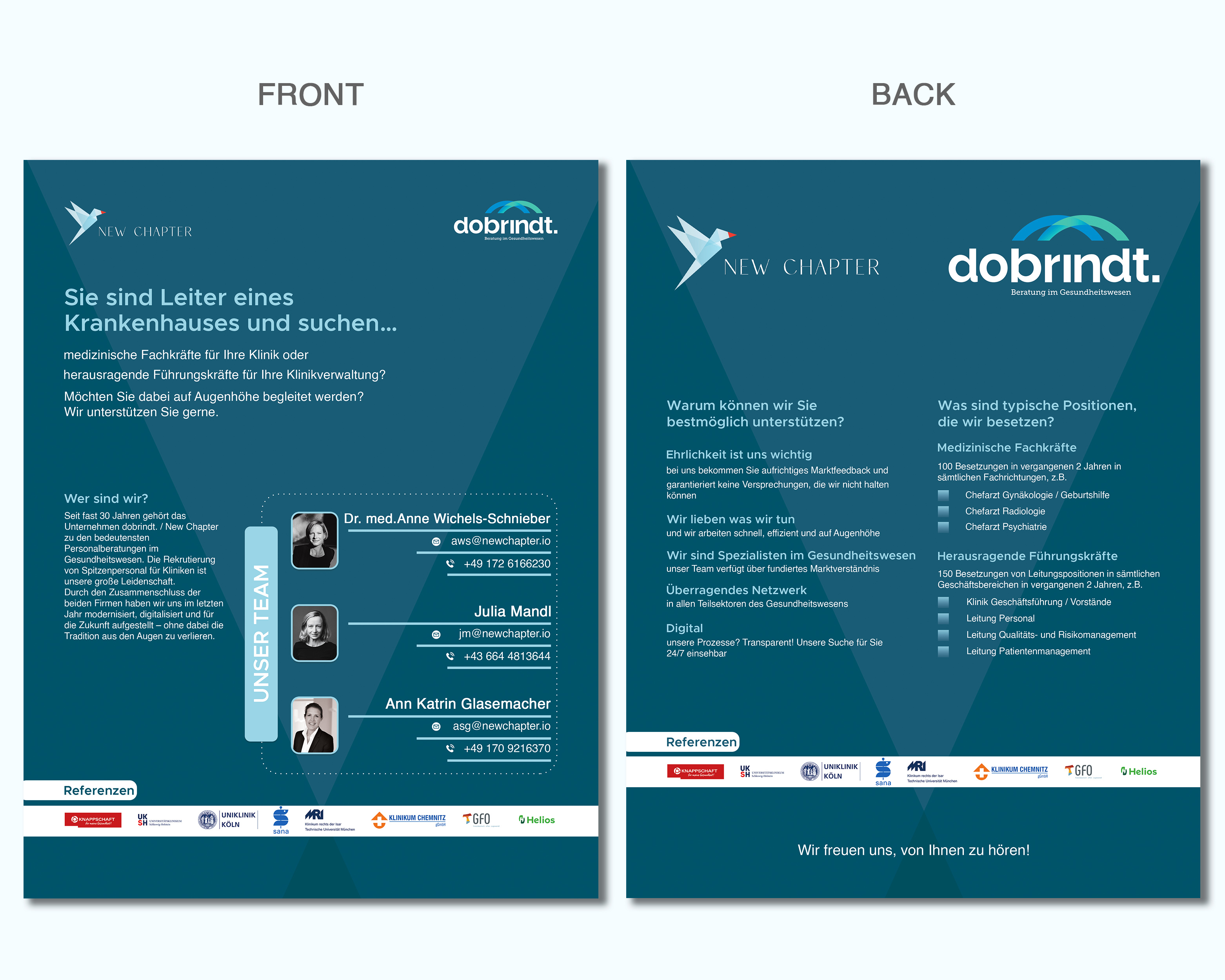 Flyer Design by Mi17design for New Chapter Executive Search GmbH | Design #30655555