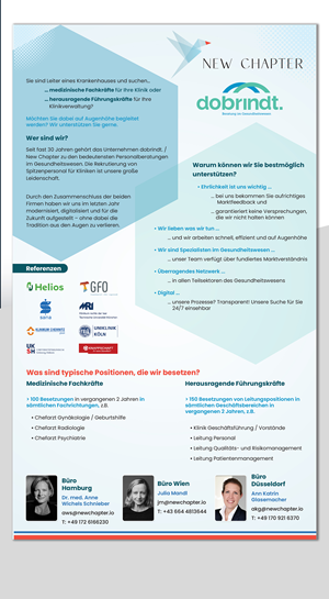 Flyer-Design von creativemood438 für New Chapter Executive Search GmbH | Design: #30644267
