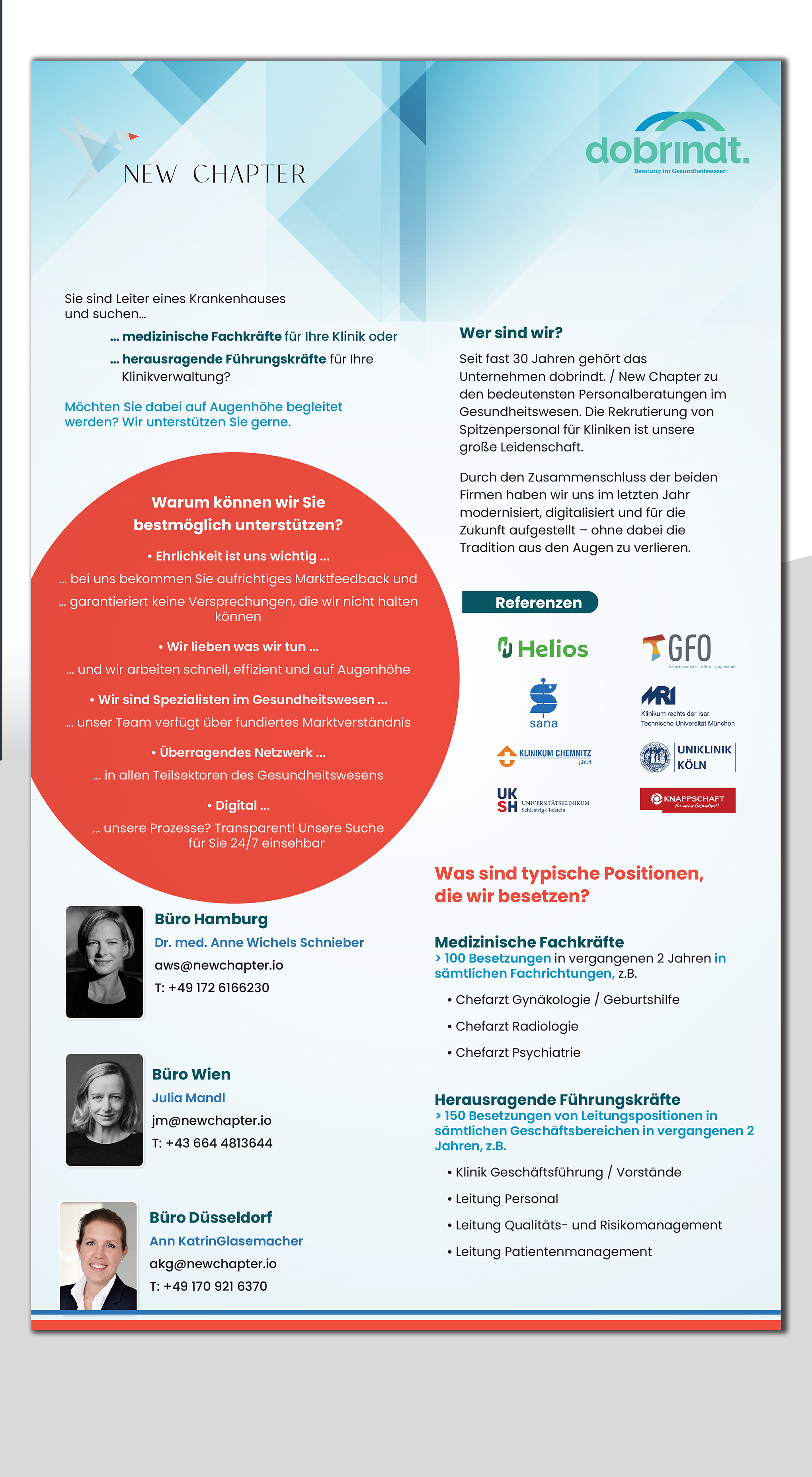 Flyer Design by creativemood438 for New Chapter Executive Search GmbH | Design #30644268