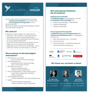 Flyer-Design von Tomi and Edó für New Chapter Executive Search GmbH | Design: #30646789