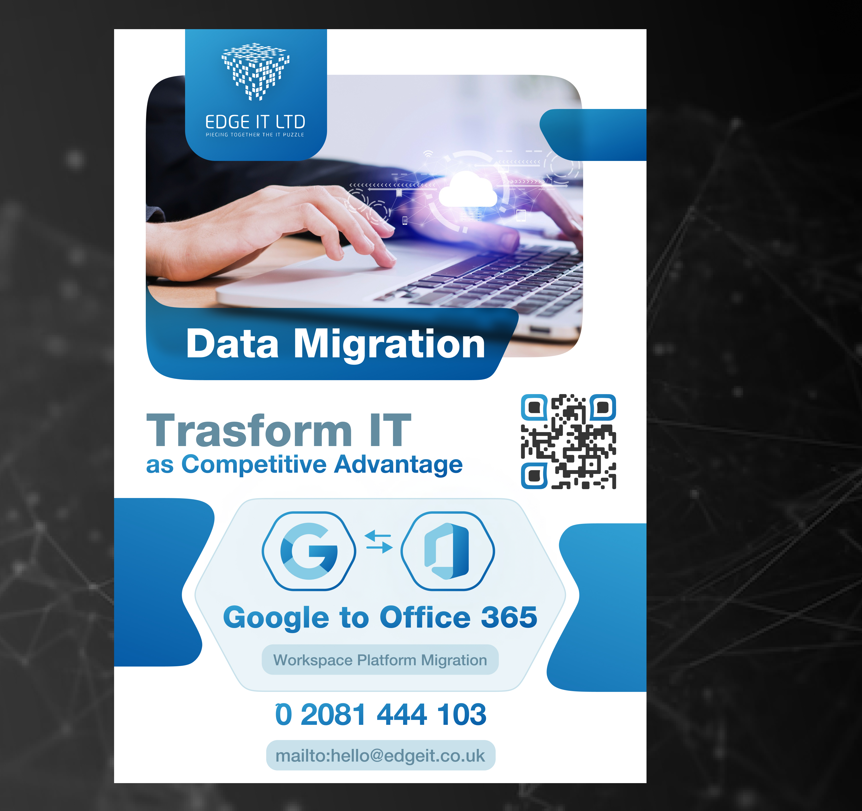 Signage Design by Usman_UI for Edge IT Ltd | Design #30687692