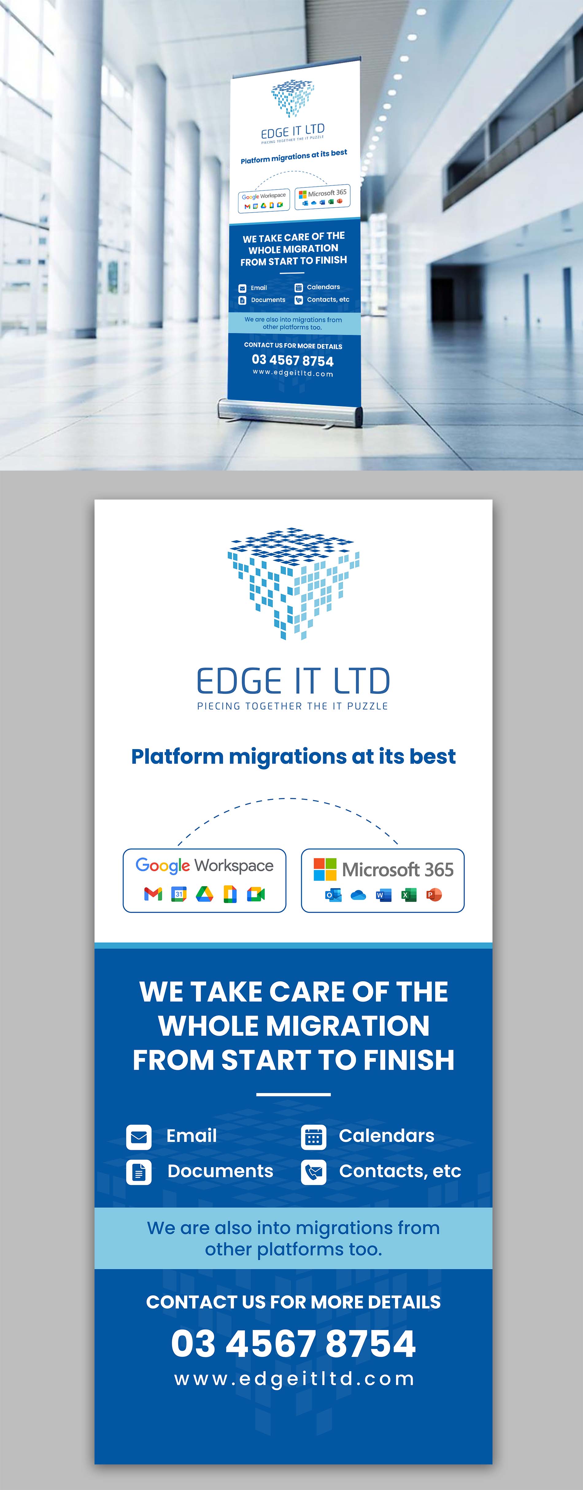 Signage Design by ecorokerz for Edge IT Ltd | Design #30666664