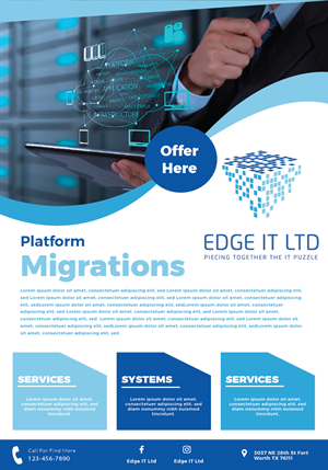 Flyer-Design von ShakiJav für Edge IT Ltd | Design: #30658737