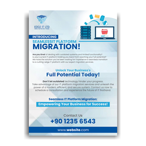 Diseño de Flyer por abu931102 para Edge IT Ltd | Diseño #30658358