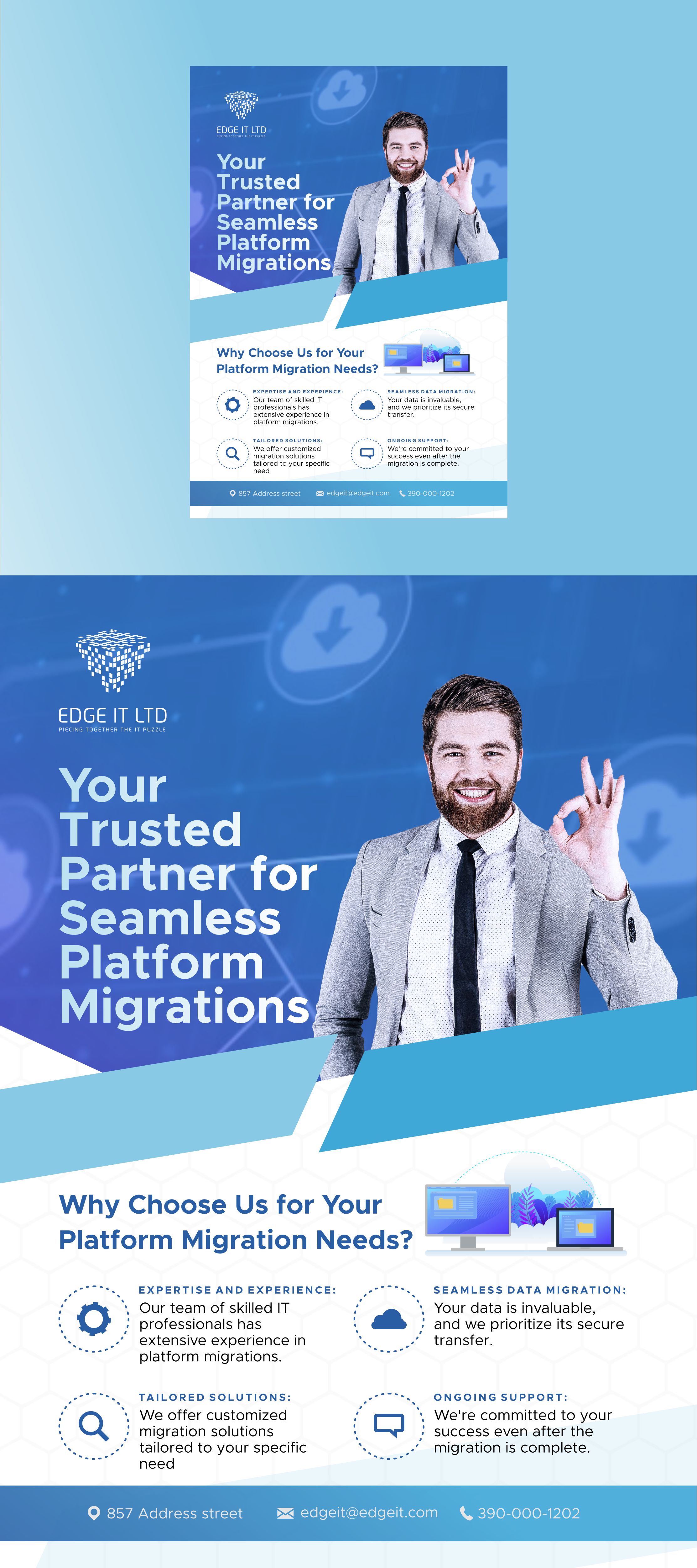 Flyer Design by GDB Logo for Edge IT Ltd | Design #30649215